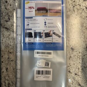 Travel Roll-Up Space Bags - Clear
